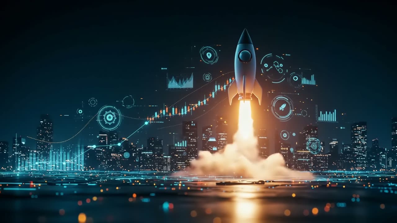 Rocket on the launch pad — your AI project blueprint ready for liftoff